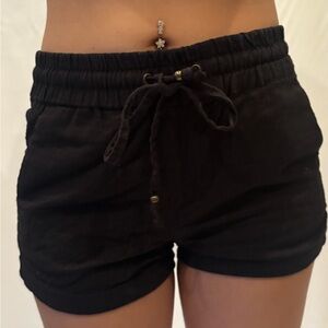 Love Tree Black High Waist Women's Shorts